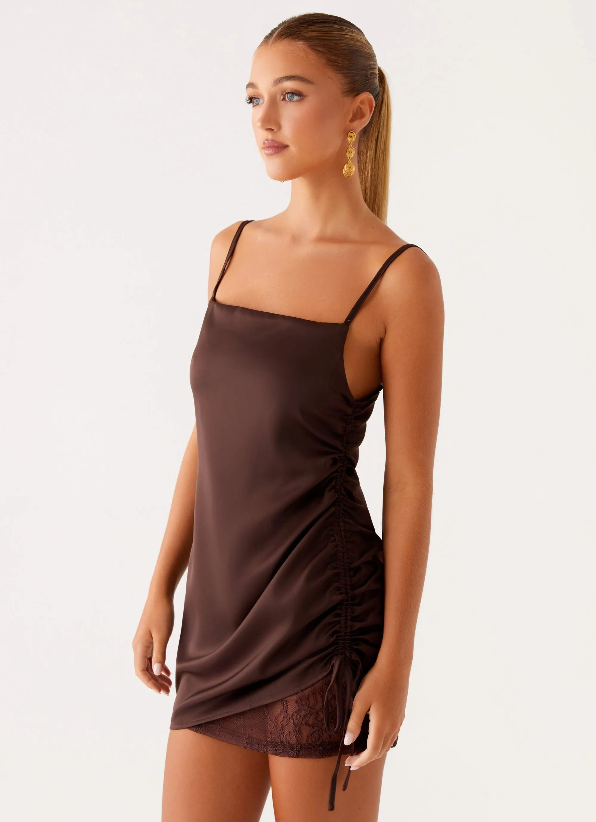 Piper Mini Dress - Chocolate Simple Layer