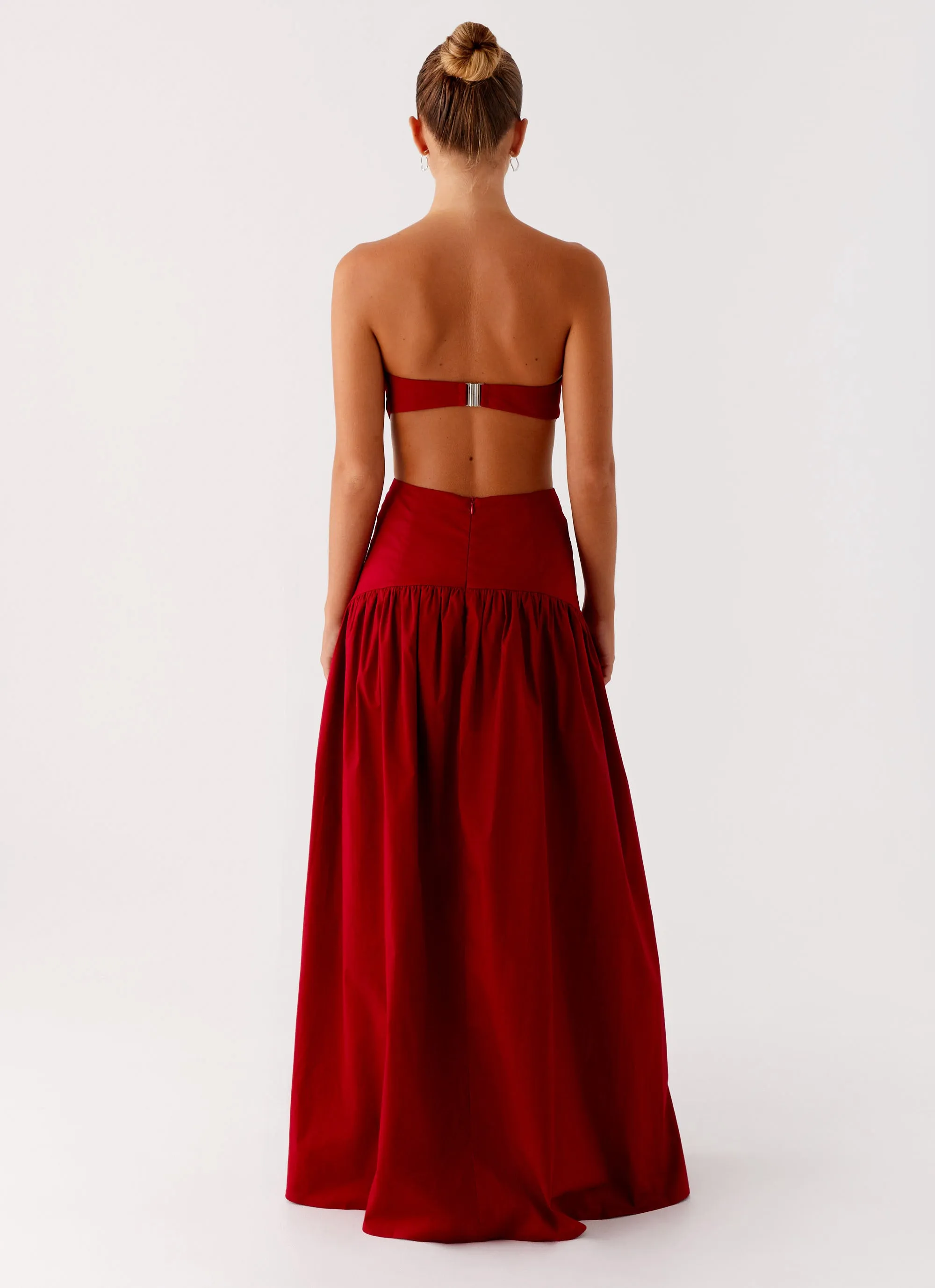 NonChafeSeams Relaxed and stylish Aamari Maxi Dress - Red