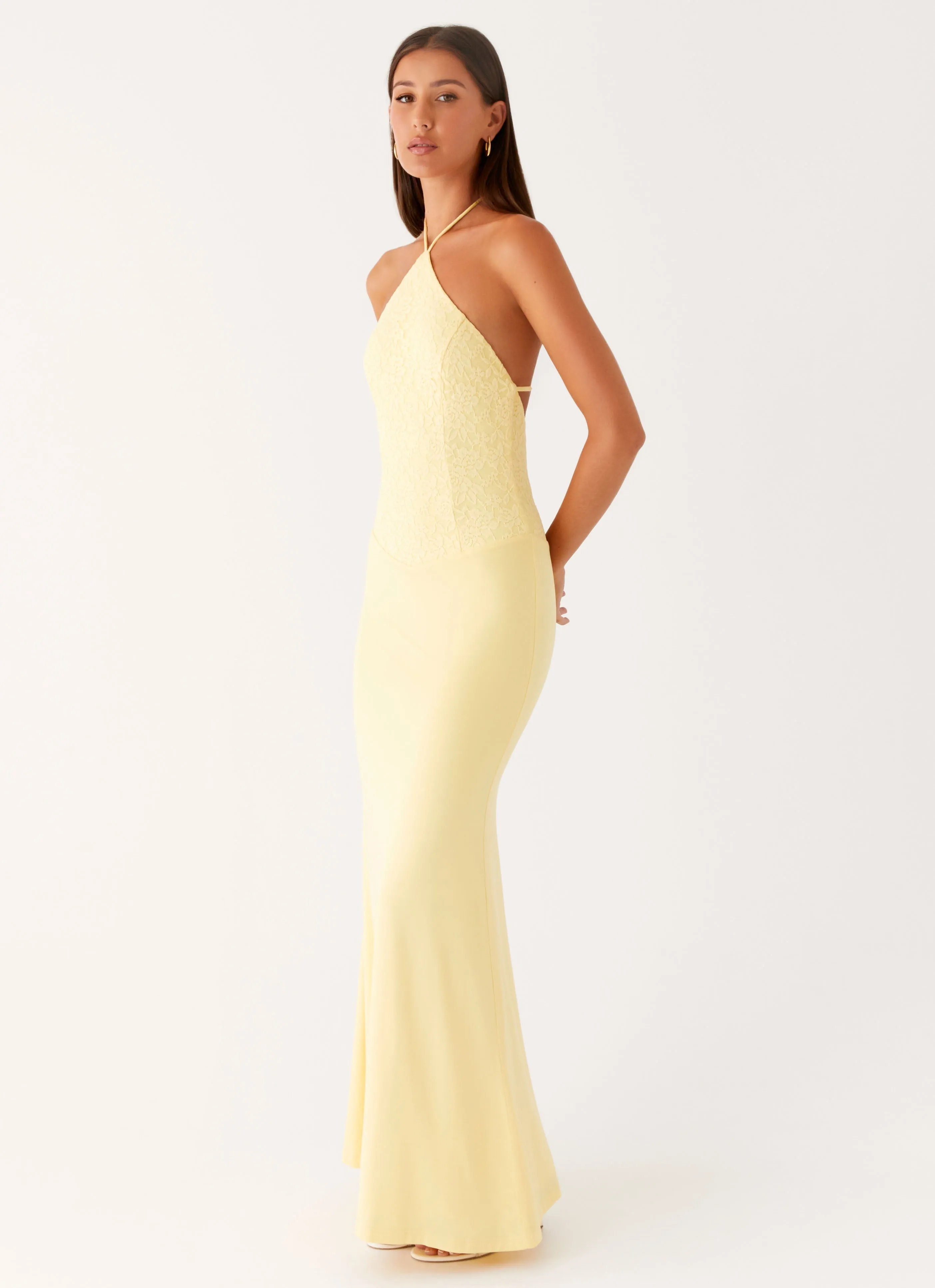 Polished Mood Fiesta Halter Maxi Dress - Sunny Yellow