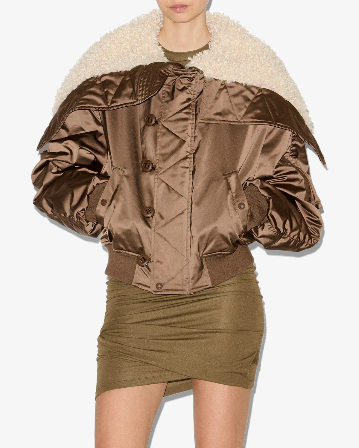 BondedFabric Elisa Coat in Khaki