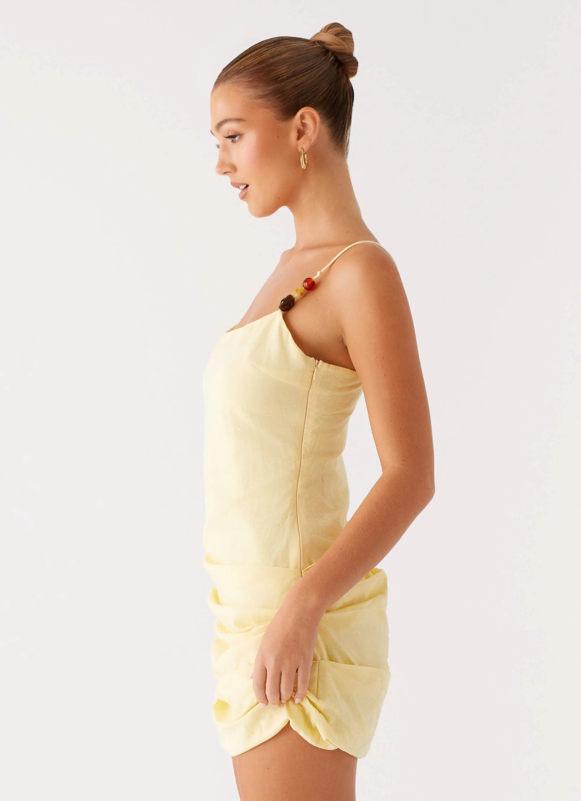 Subtle Motion Tulle Air Adella Mini Dress - Yellow