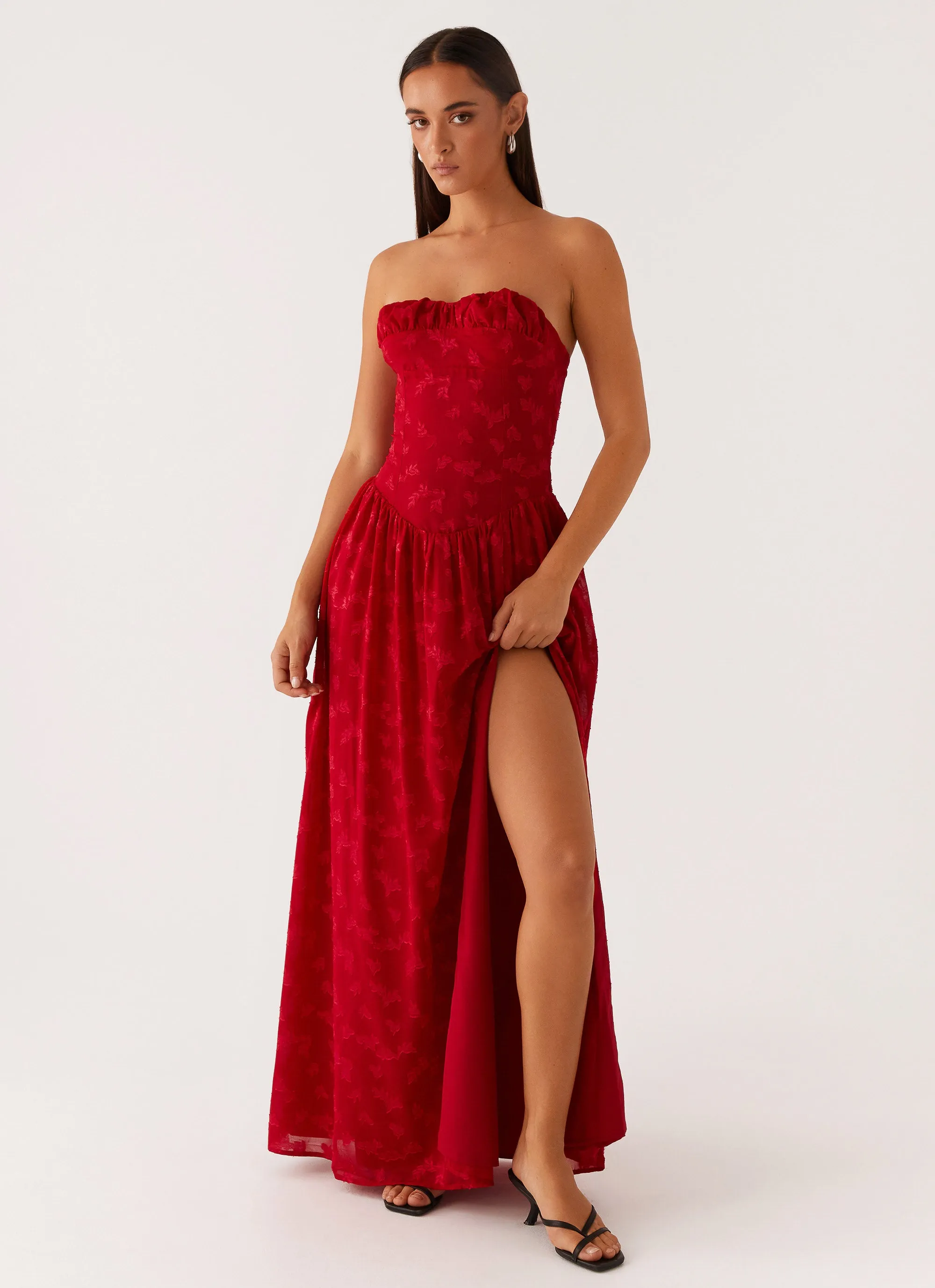 Easy Tones Adira Maxi Dress - Red