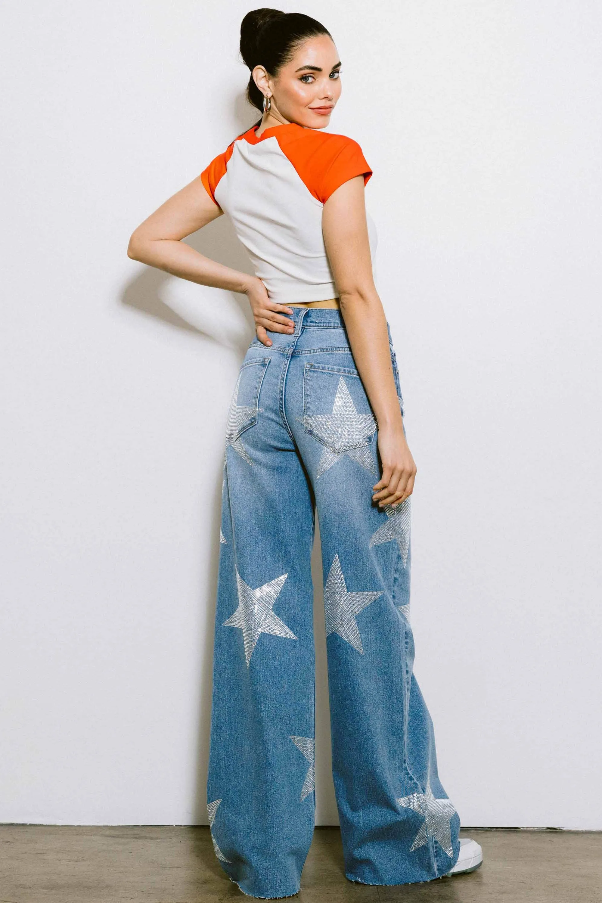 Stardust Wide Leg Pants- Denim FrictionResistantEdging