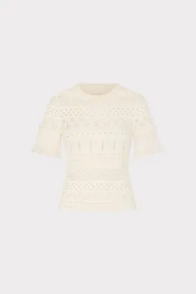 AntiPilling Smocked Finish Pointelle Top