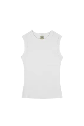 Esme Tank in White PunctureResistantReinforcement V Neck Design