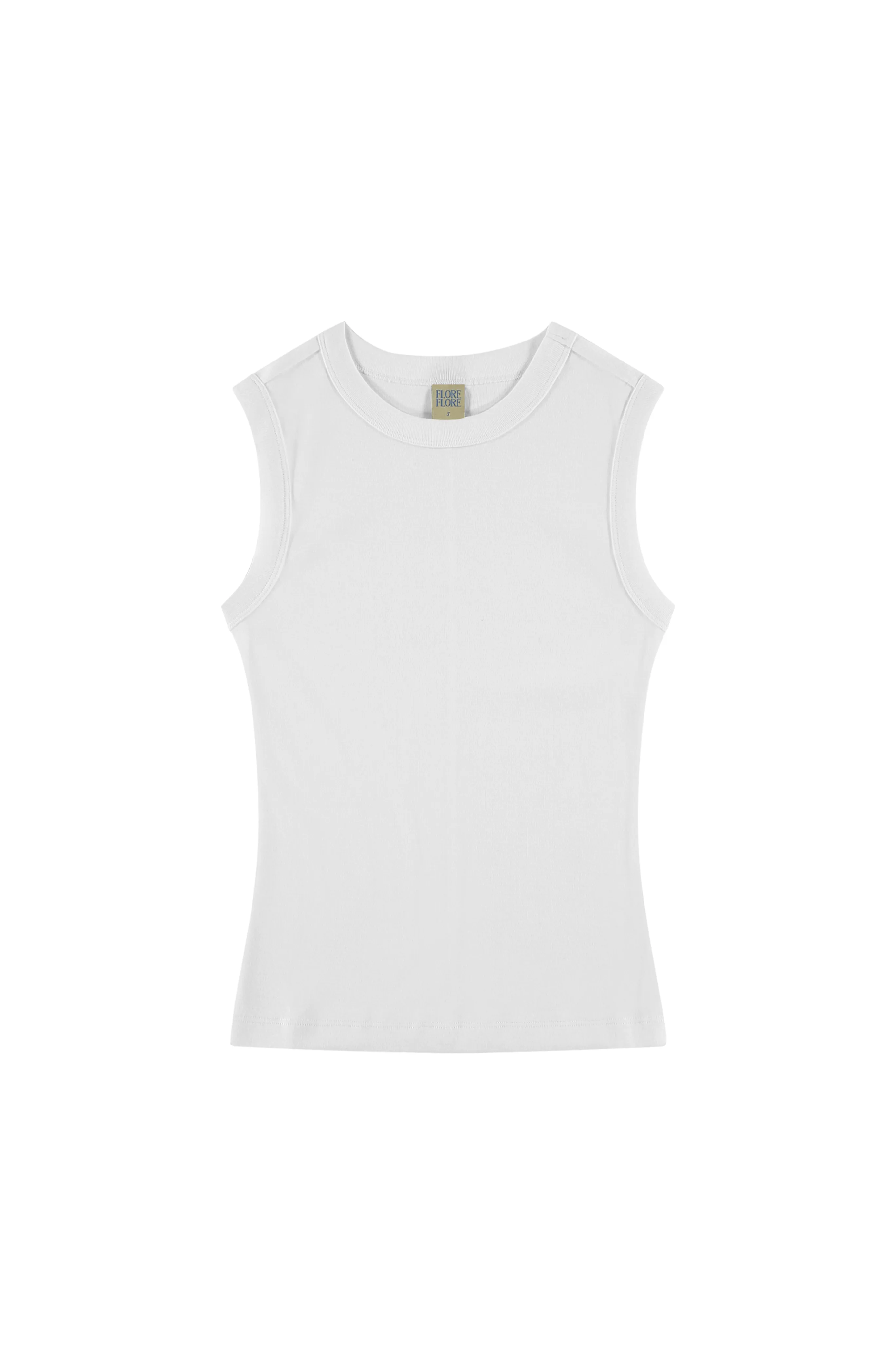Esme Tank in White PunctureResistantReinforcement V Neck Design