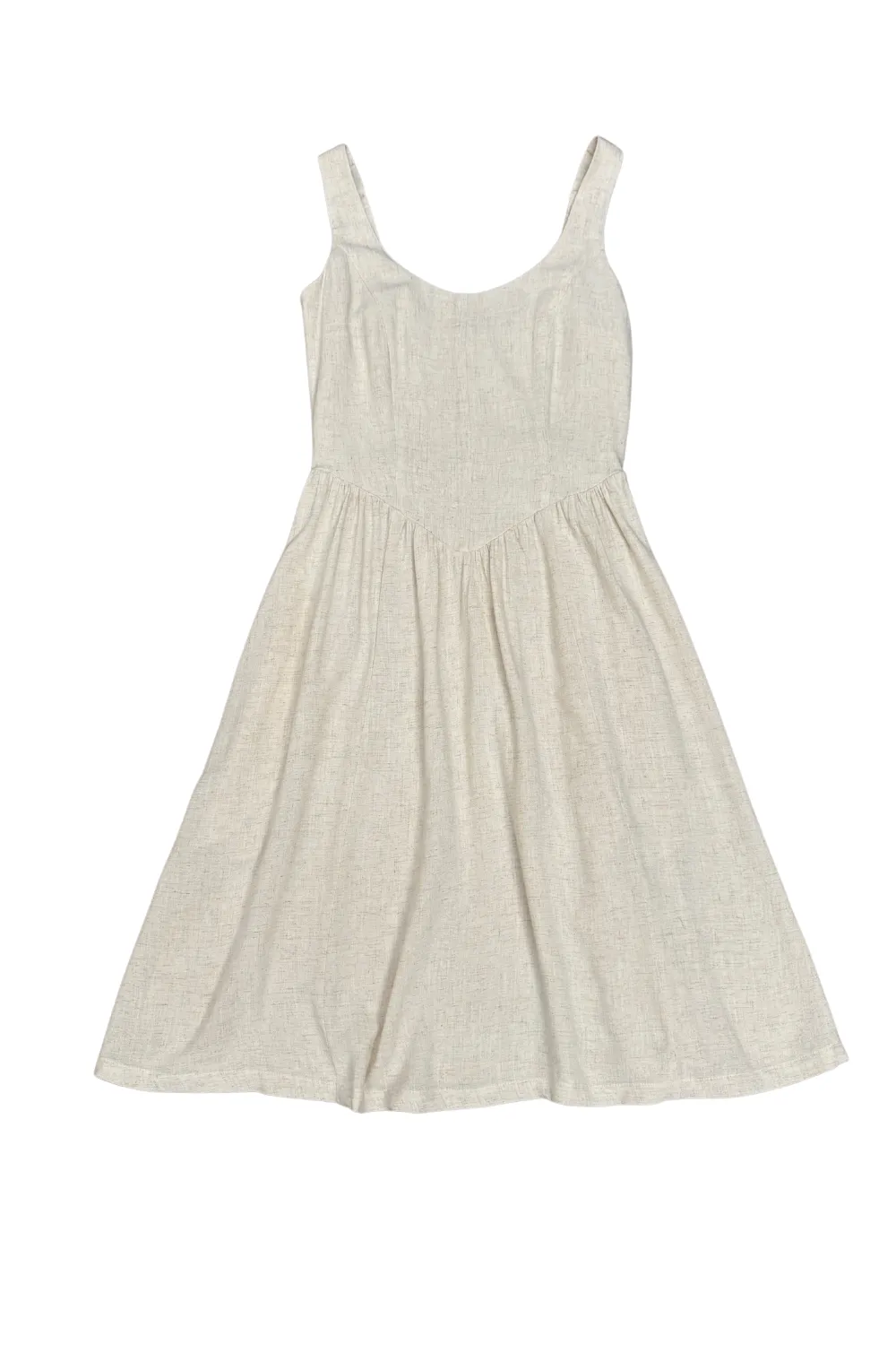 Agnes dress in Oat Linen Trendy Vibes Smart Glide