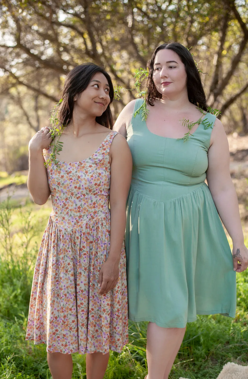 Agnes dress in Sage Challis Event Mood Classic and Modern