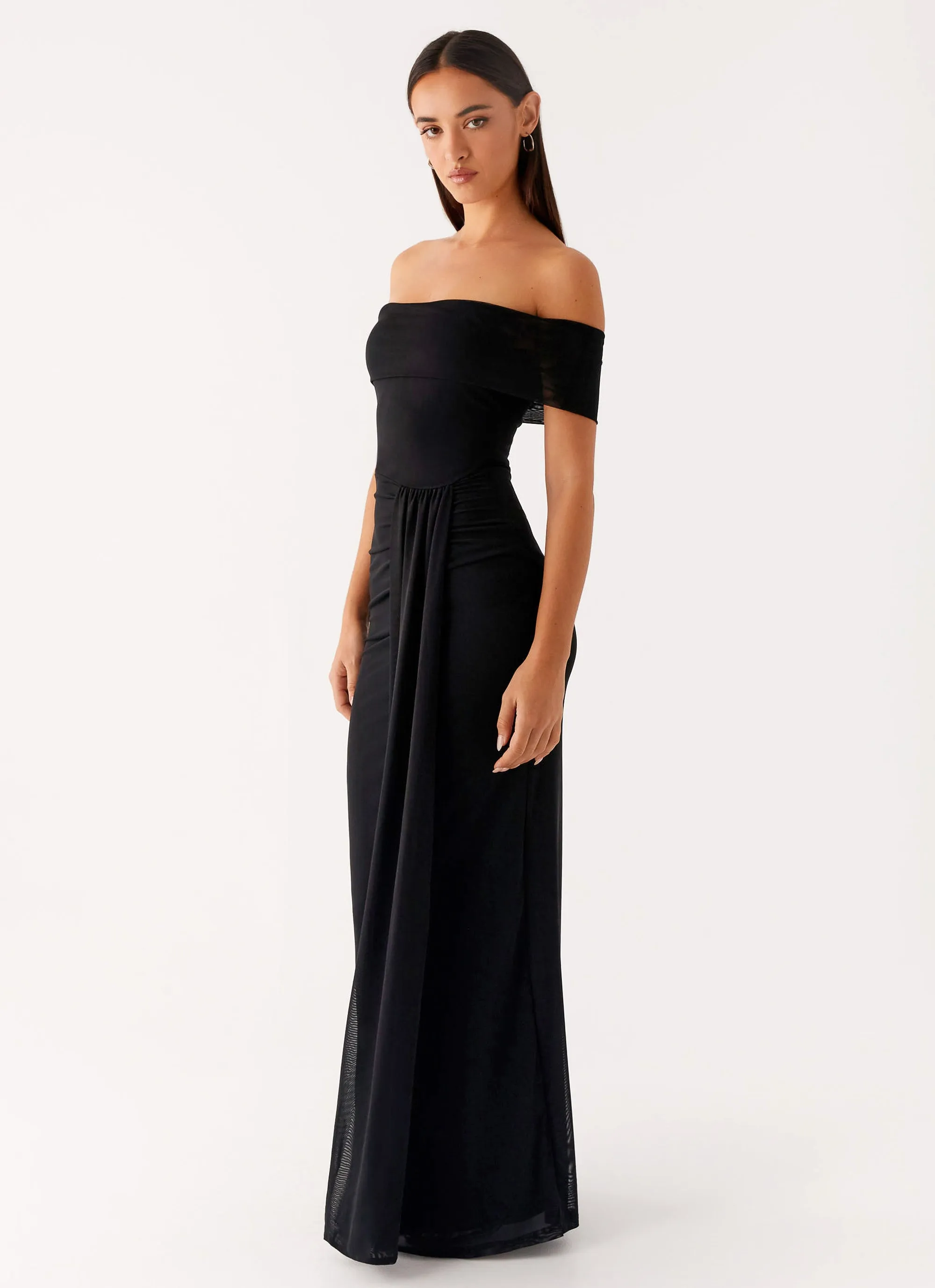Aileen Maxi Dress - Black Sophisticated Wear Flow Sleeve