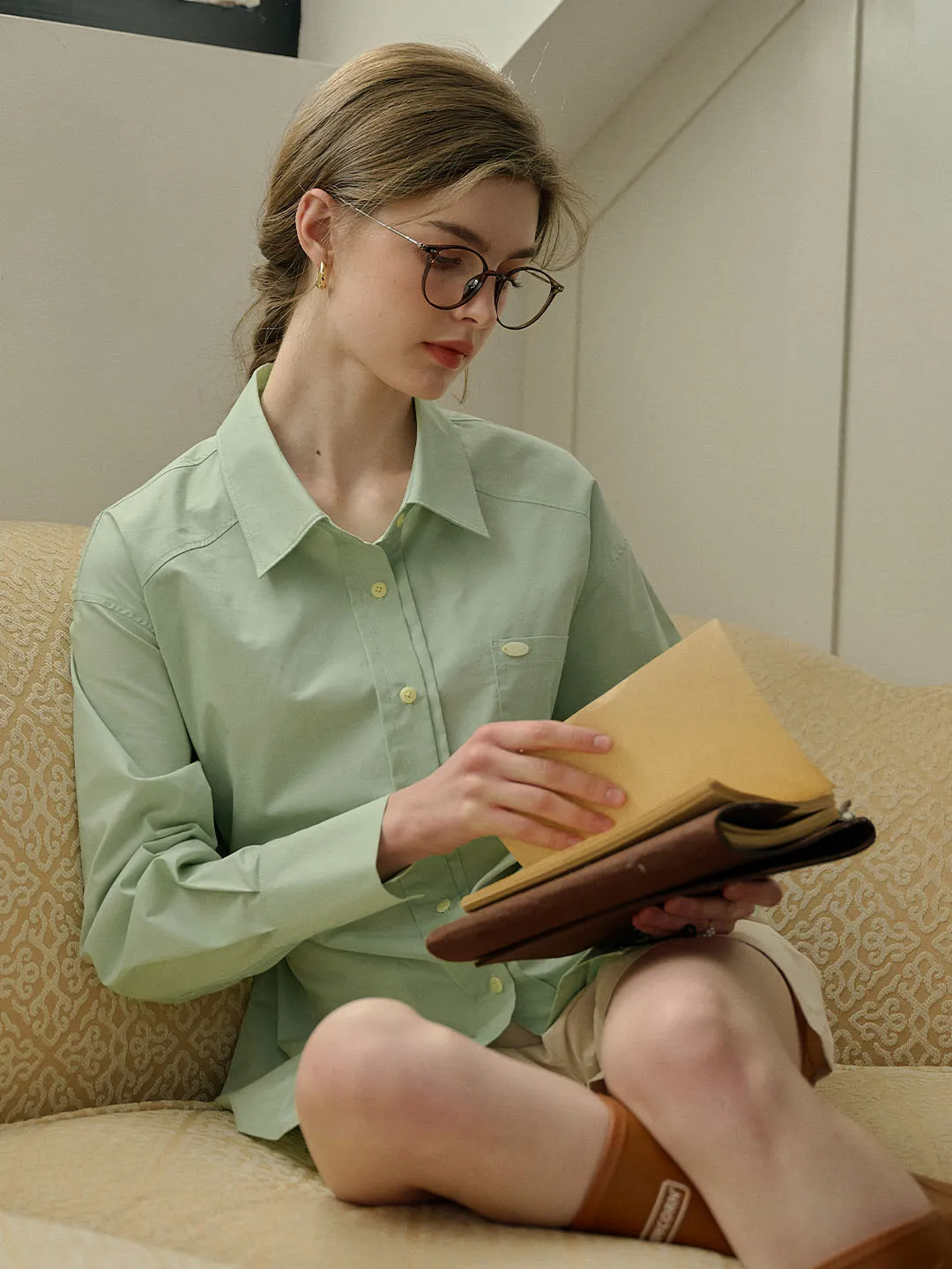 Alana Classic Lapel Pocket Shirt Ventilated Back Panels