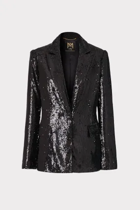 Alexa Sequins Blazer AirflowVents Transitional City Fit
