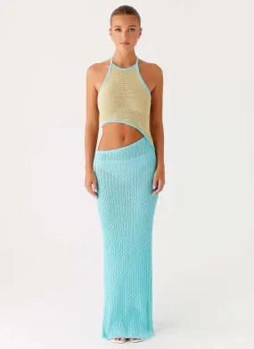 Elegant Finish Chic and Cozy Wear Alexia Knit Maxi Dress - Multi