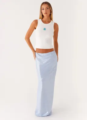 Algorithm Sequin Maxi Skirt - Blue Everyday Wear color block