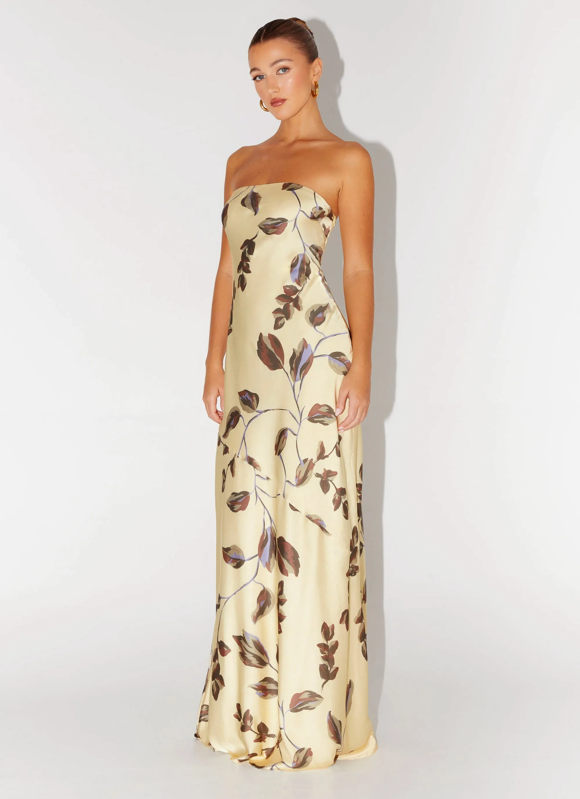 Effortless Wear Everyday Movement Alisa Strapless Maxi Dress - Buttercream Bliss