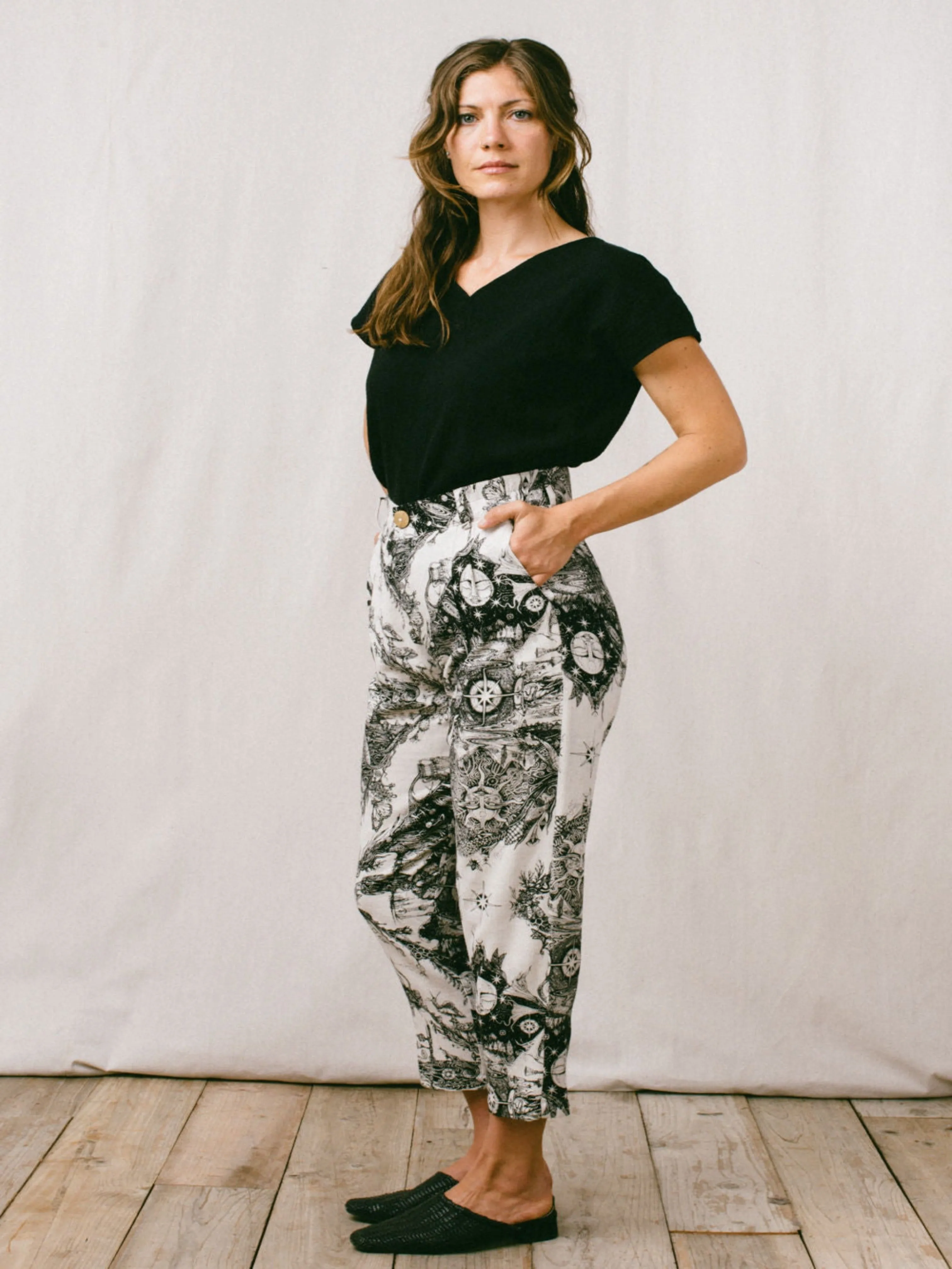 Perfect Pant 2.0 in Earth Worship Linen Functional Waist