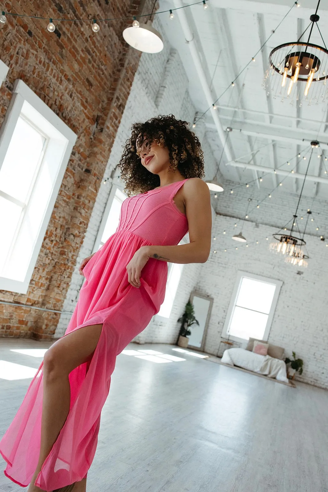 Sugar Pop Corset Maxi Dress Linen Soft