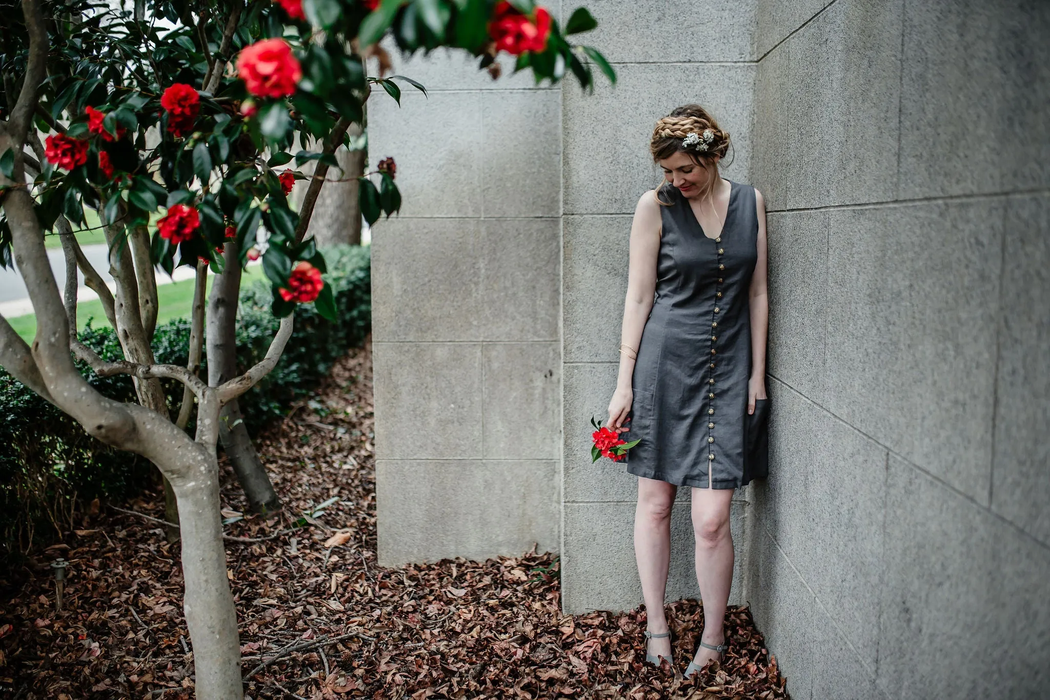 Sleeveless Fiona in Ash Portifino Flattering Shape Design