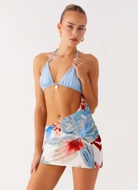 All Day Ready Acapulco Shell Mini Dress - Deep Sea Bloom