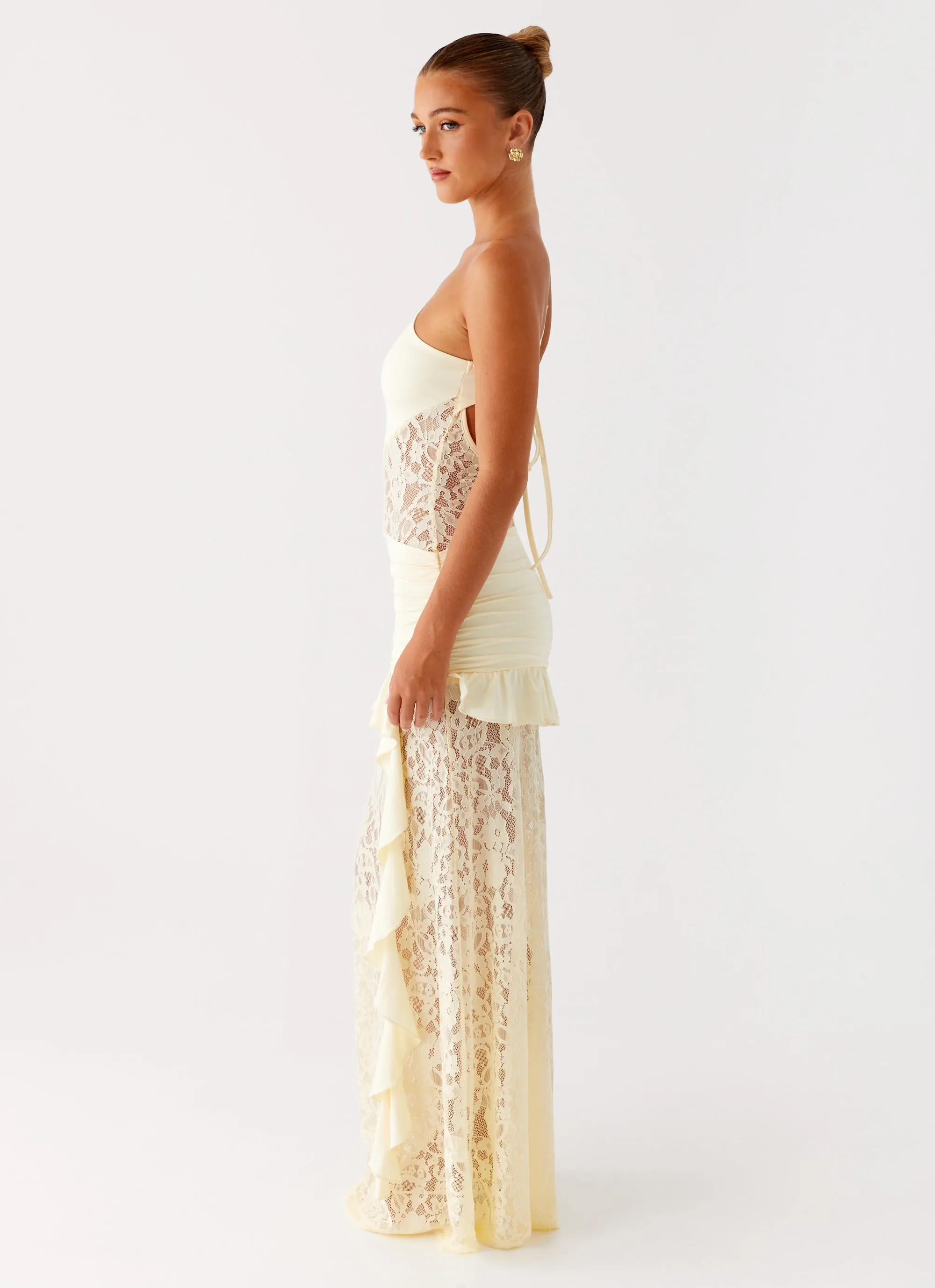 Benita Maxi Dress - Yellow Texture Edge Noble Aura