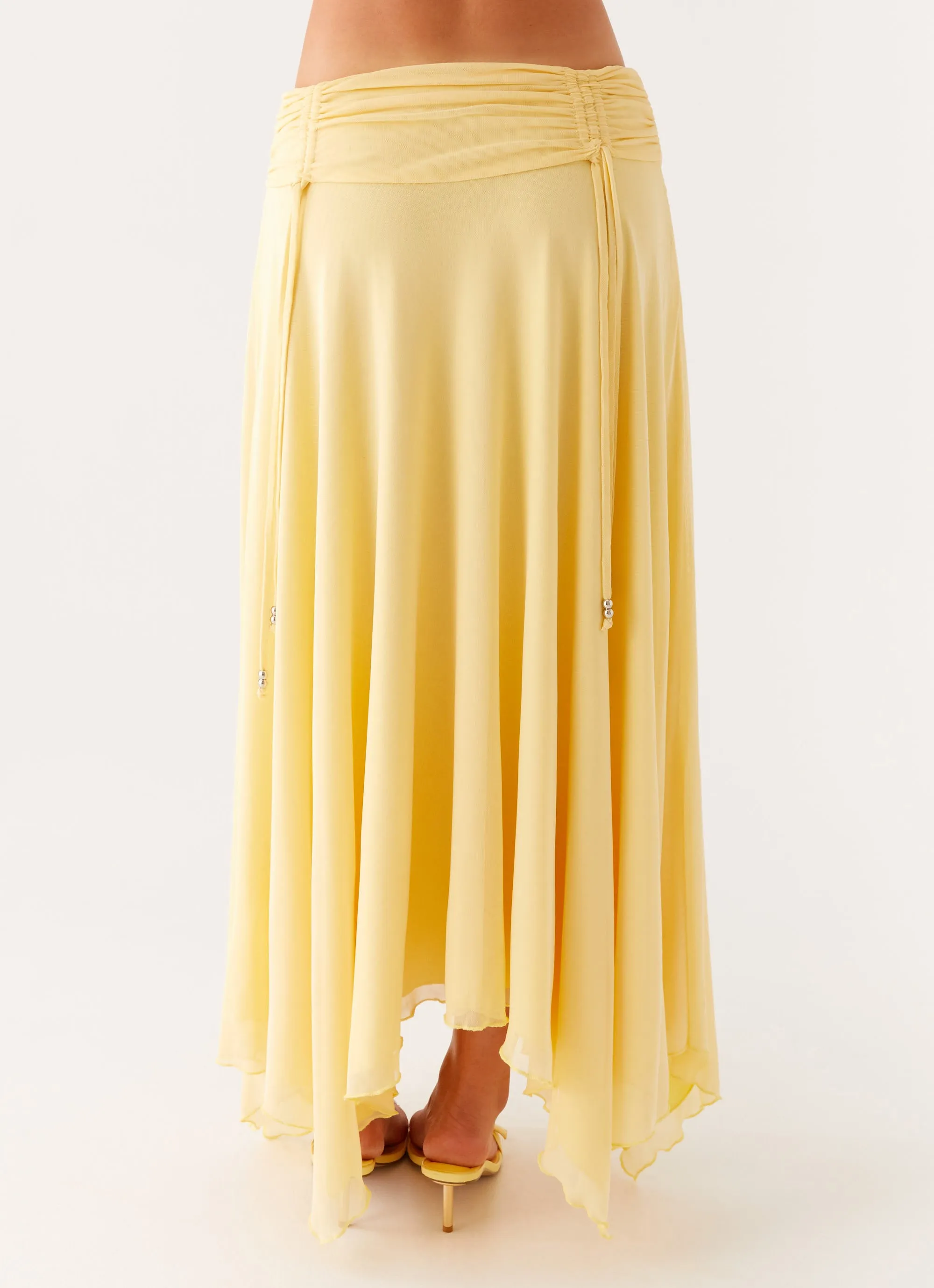 Sophisticated Casual Kirrabilli Midi Skirt - Yellow