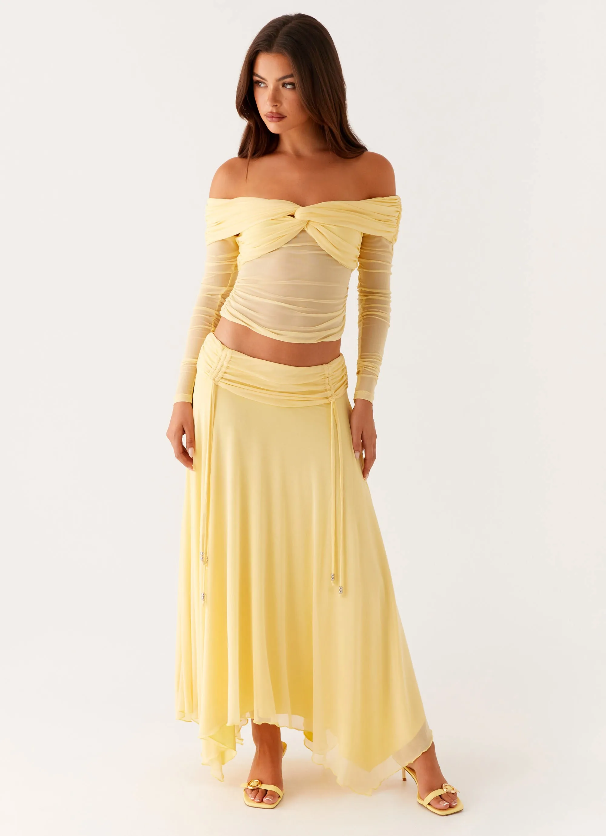 Kirrabilli Midi Skirt - Yellow Quick Wear