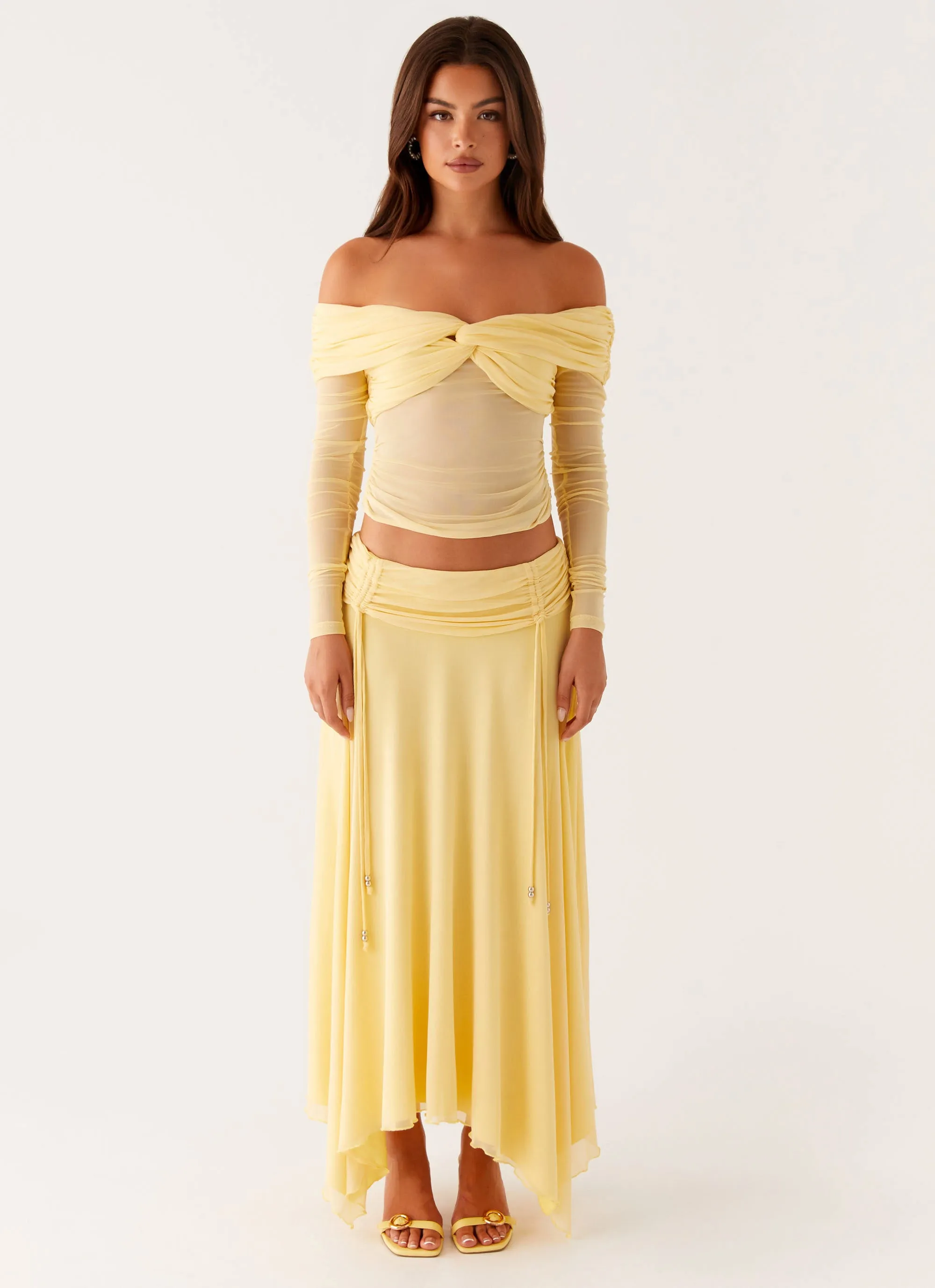 Kirrabilli Midi Skirt - Yellow Outfit Lineup