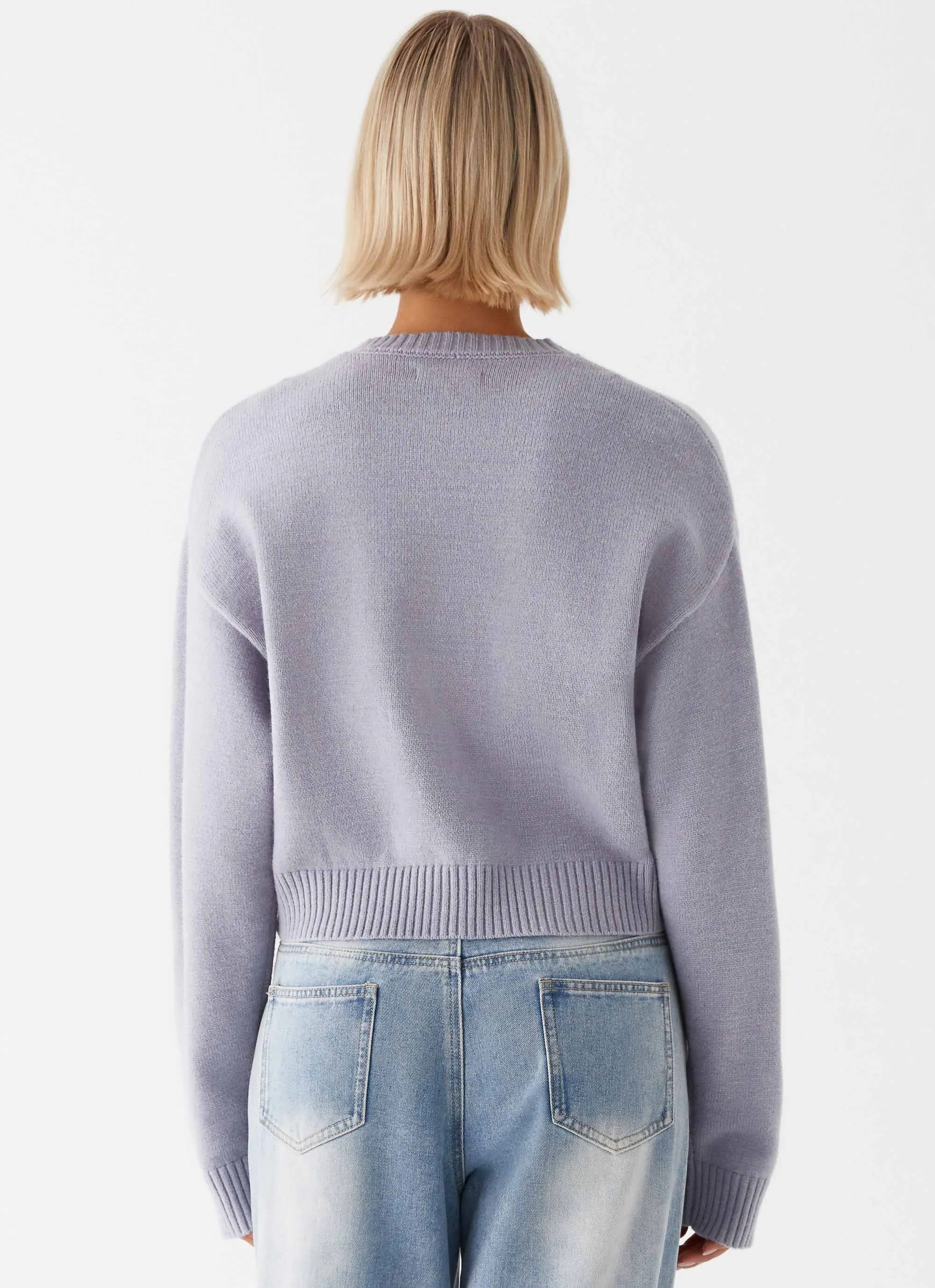 Monika Oversized Jumper - Blue wrinkle free