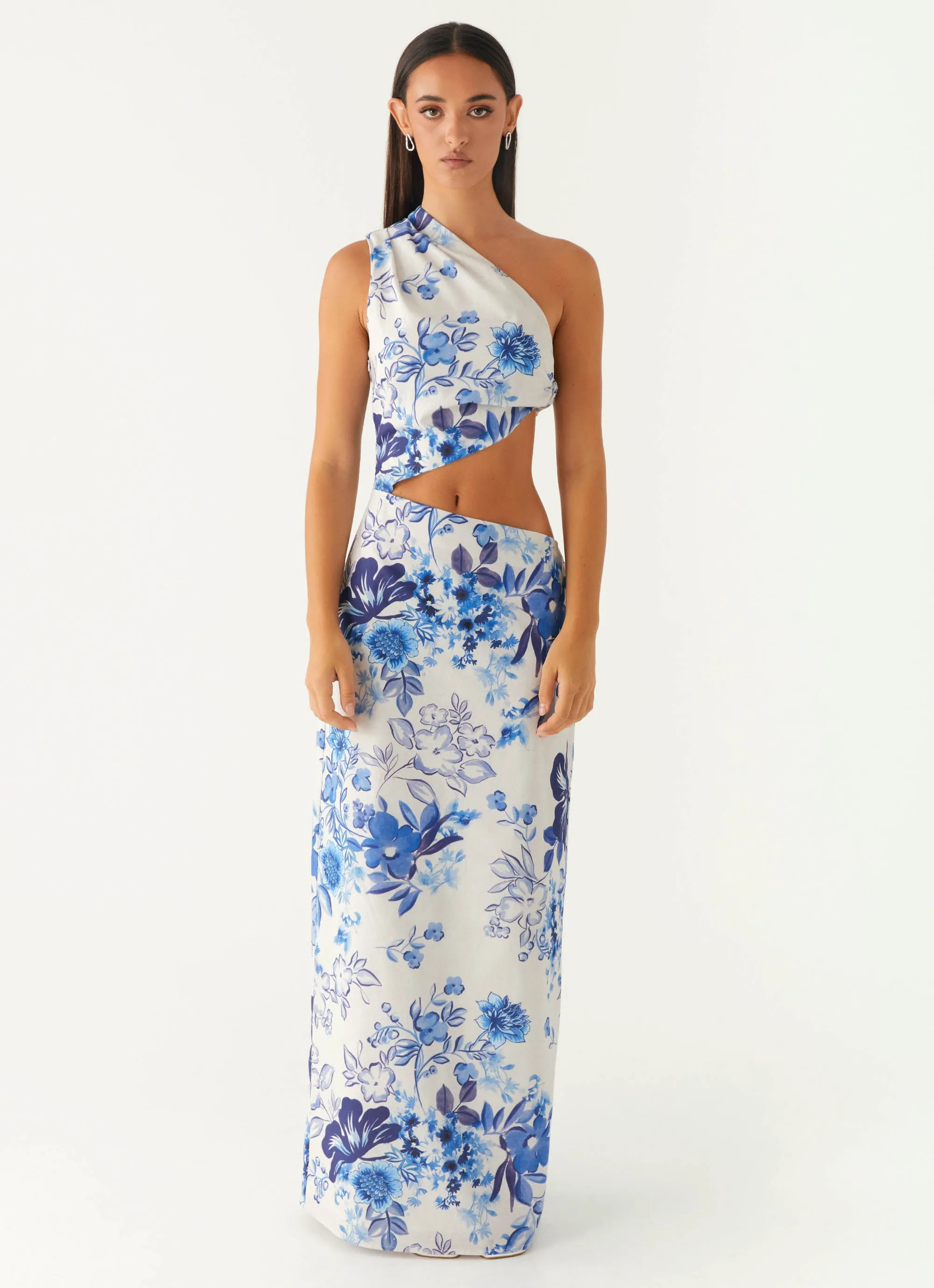 All Summer Long Maxi Dress - Serene Sky Floral Studio Style