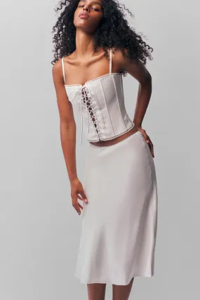 color block Resort Vacation Paloma Linen Skirt