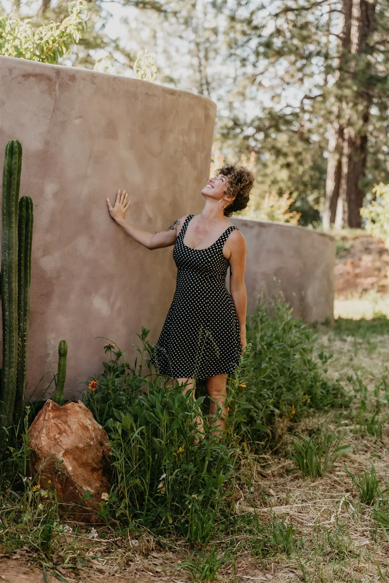 Balanced Look Delana Dress in Black and White Polka Dot