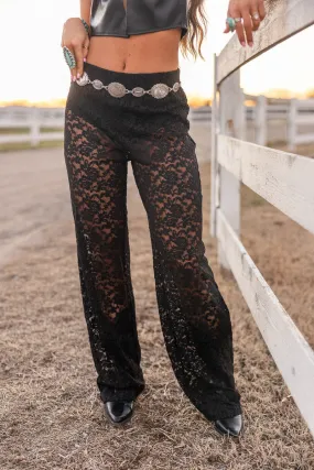 Low Bulk Design Pocket Reinforcement Allison Lace Flare Pants