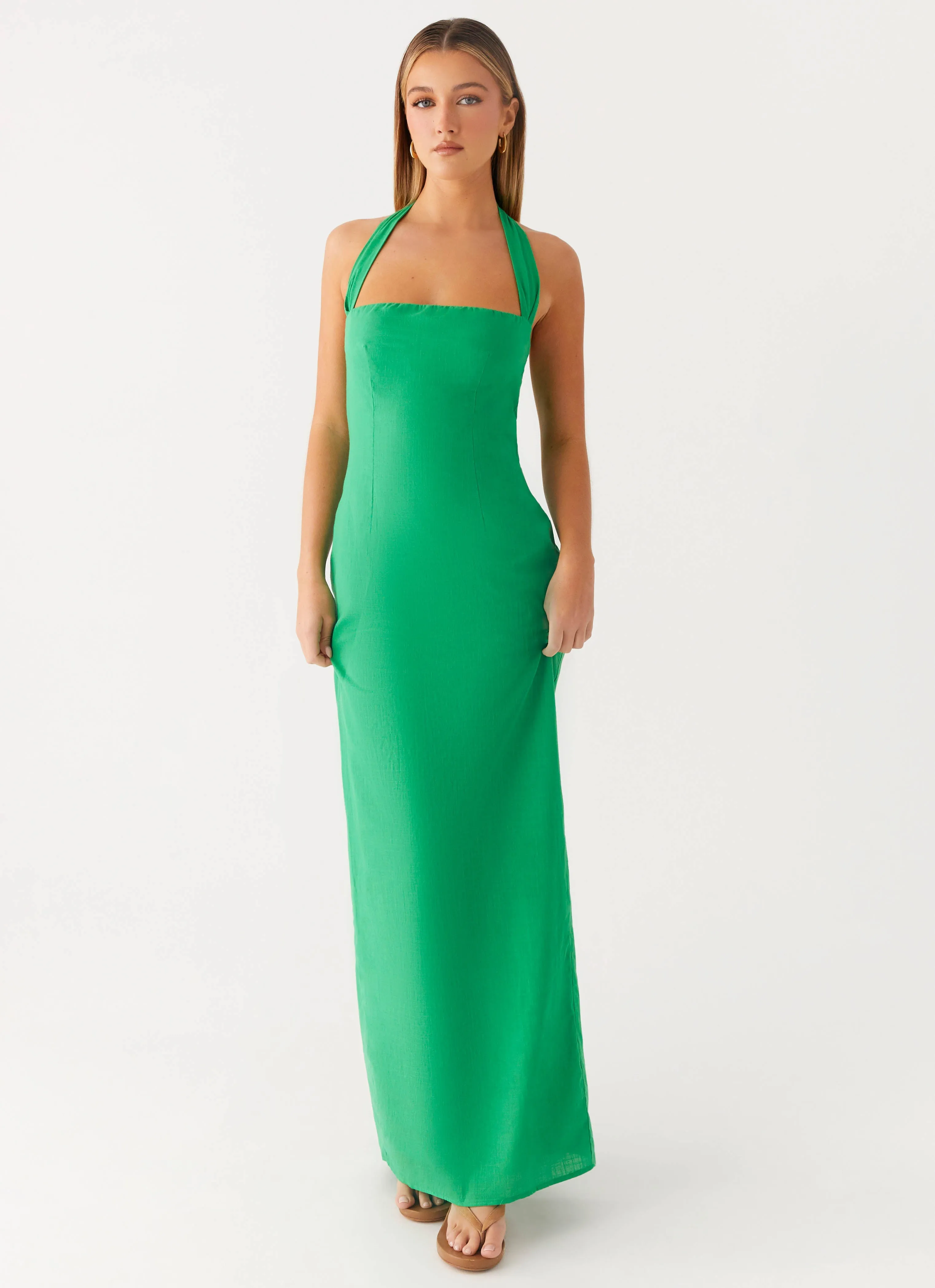 Allyse Maxi Dress - Cactus Square-Neck