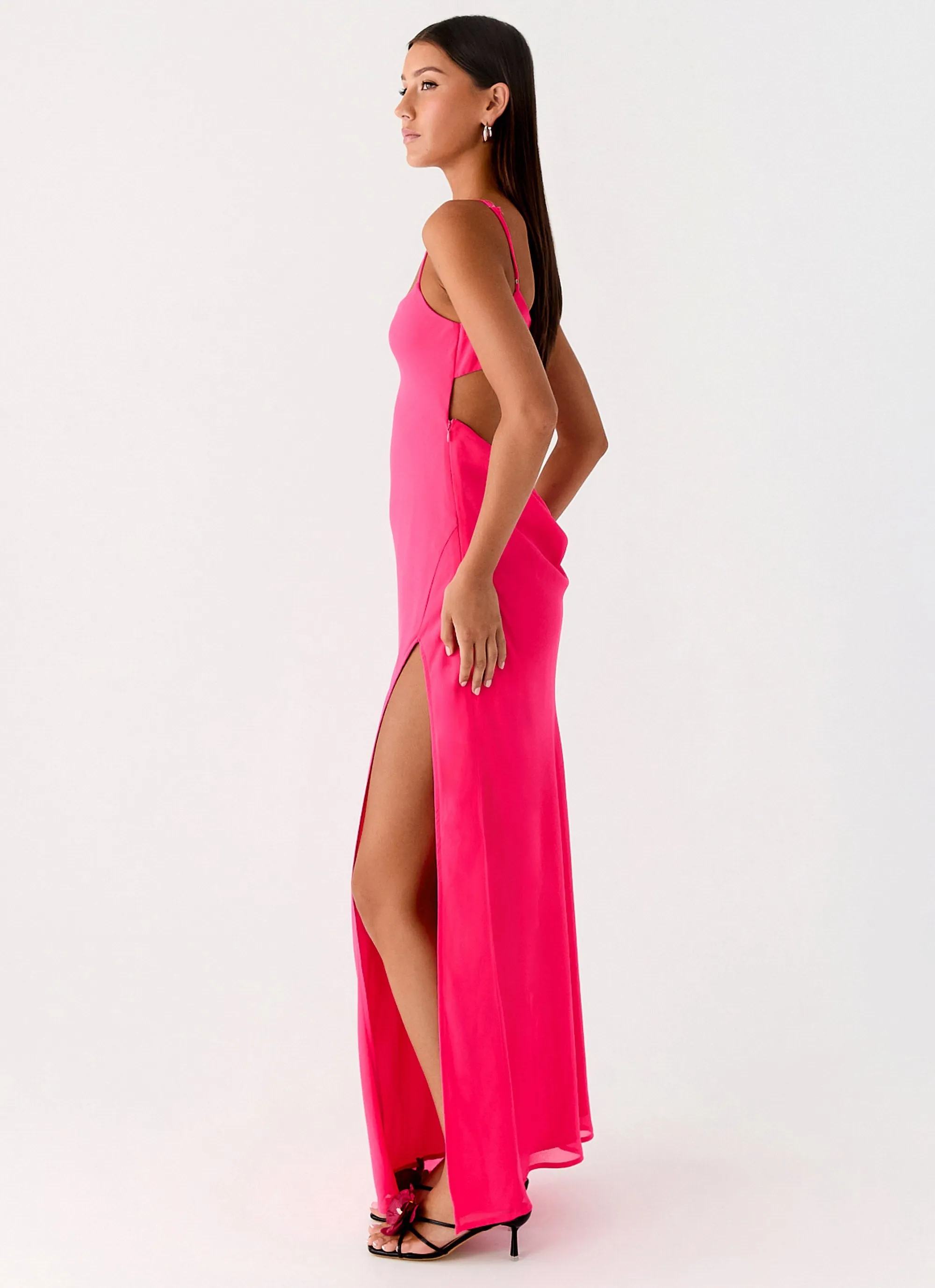 Alouette Maxi Dress - Fuchsia Comfortable Layering