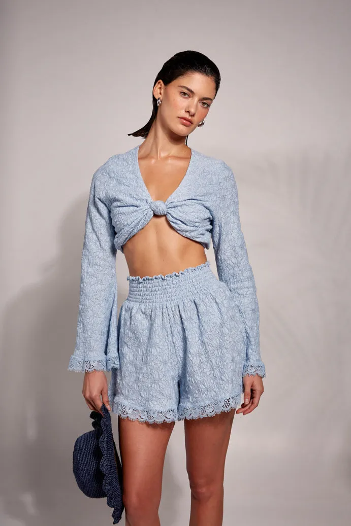 Recycled fibers ALUNA SHORT BLUE