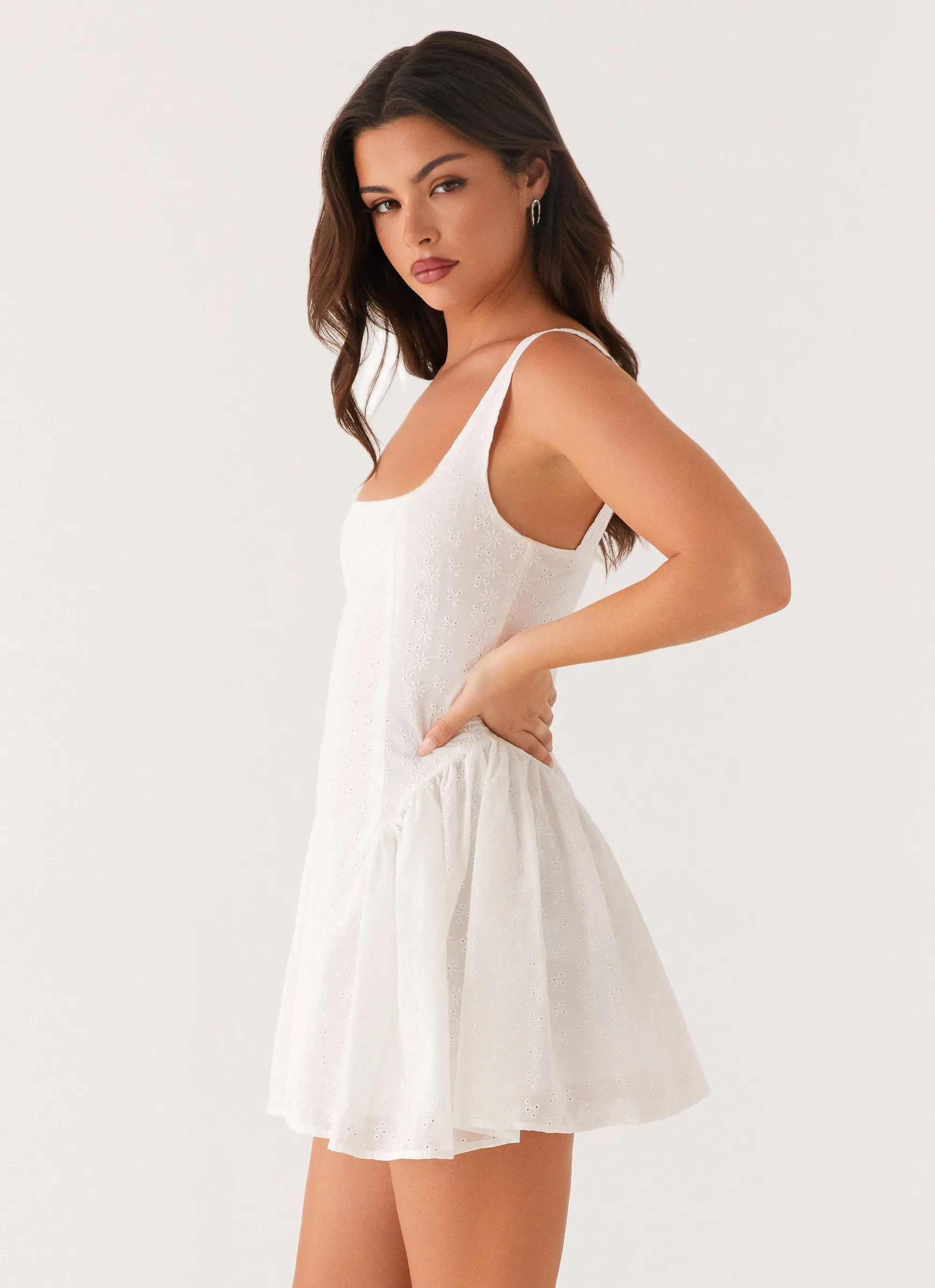 Alyssa Mini Dress - White Summer Outfit Chill Feel