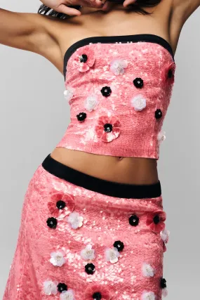 Durable Color Retention Microfiber Technology Ambroise Sequin Tube Top