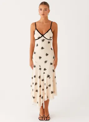 Amelia Midi Dress - Nude Timeless boho dress