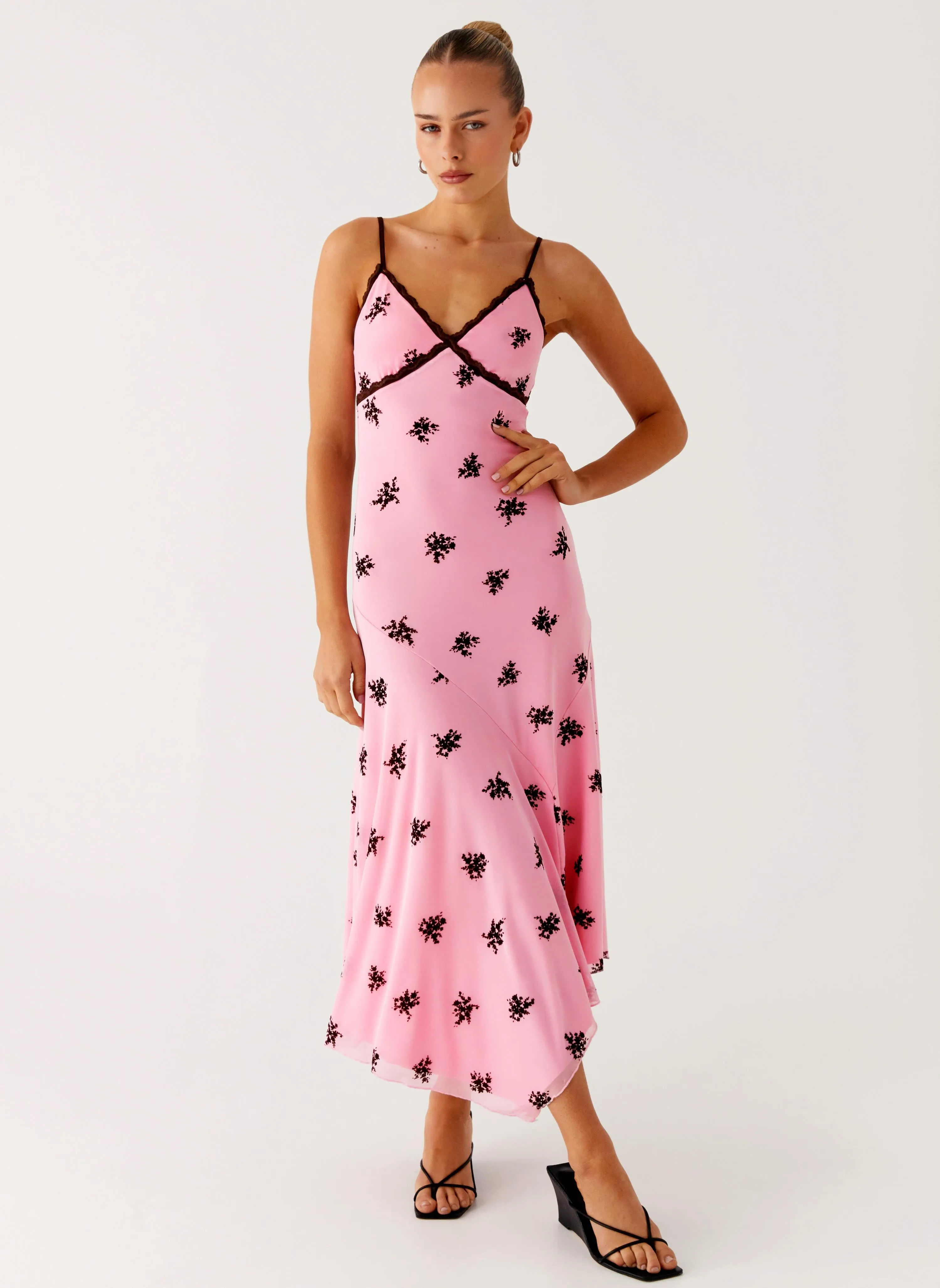 Oversized-Fit Skin Glow Amelia Midi Dress - Pink