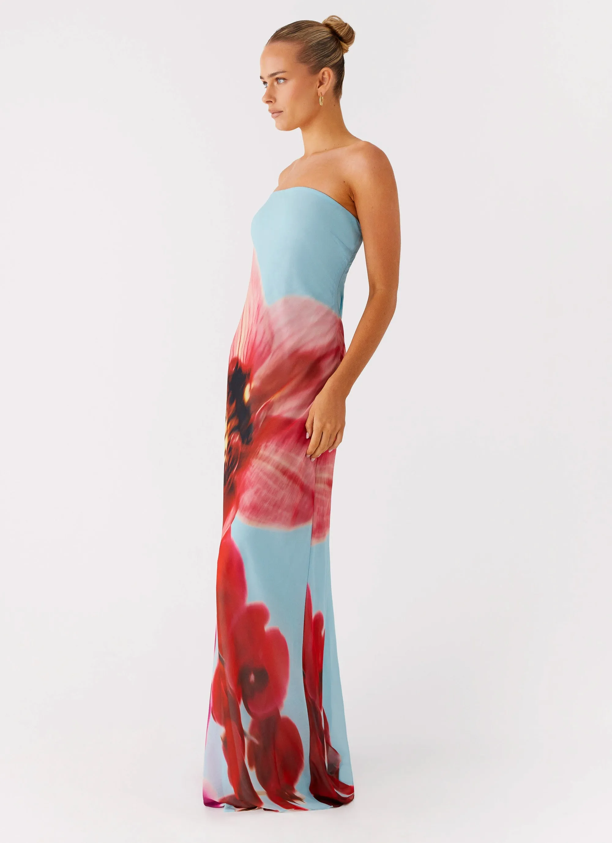 Spring Garden Movement Ready Amelle Maxi Dress - Turquoise Bloom