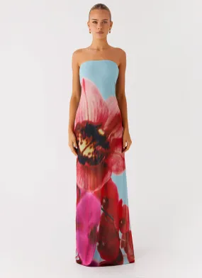 Romantic Vibes Amelle Maxi Dress - Turquoise Bloom