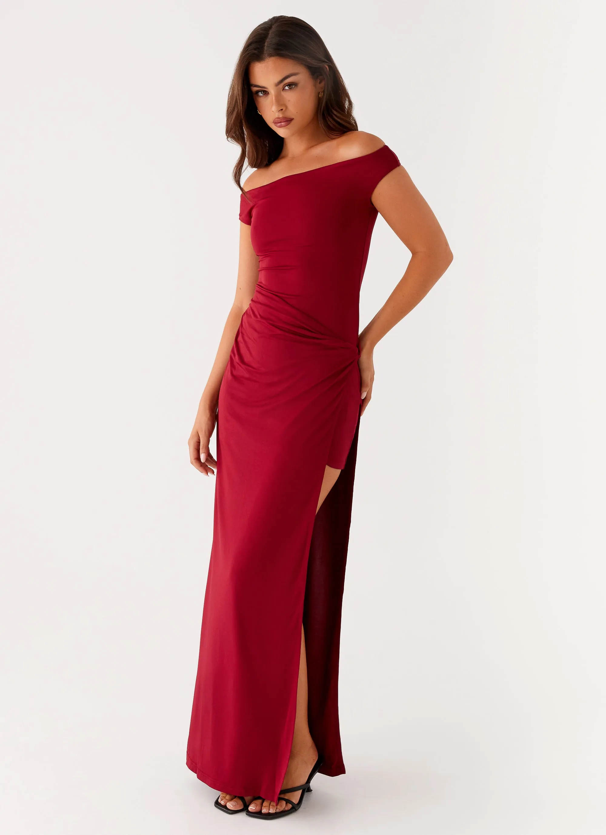 Mood Casual Body Fit Amerie Maxi Dress - Maroon