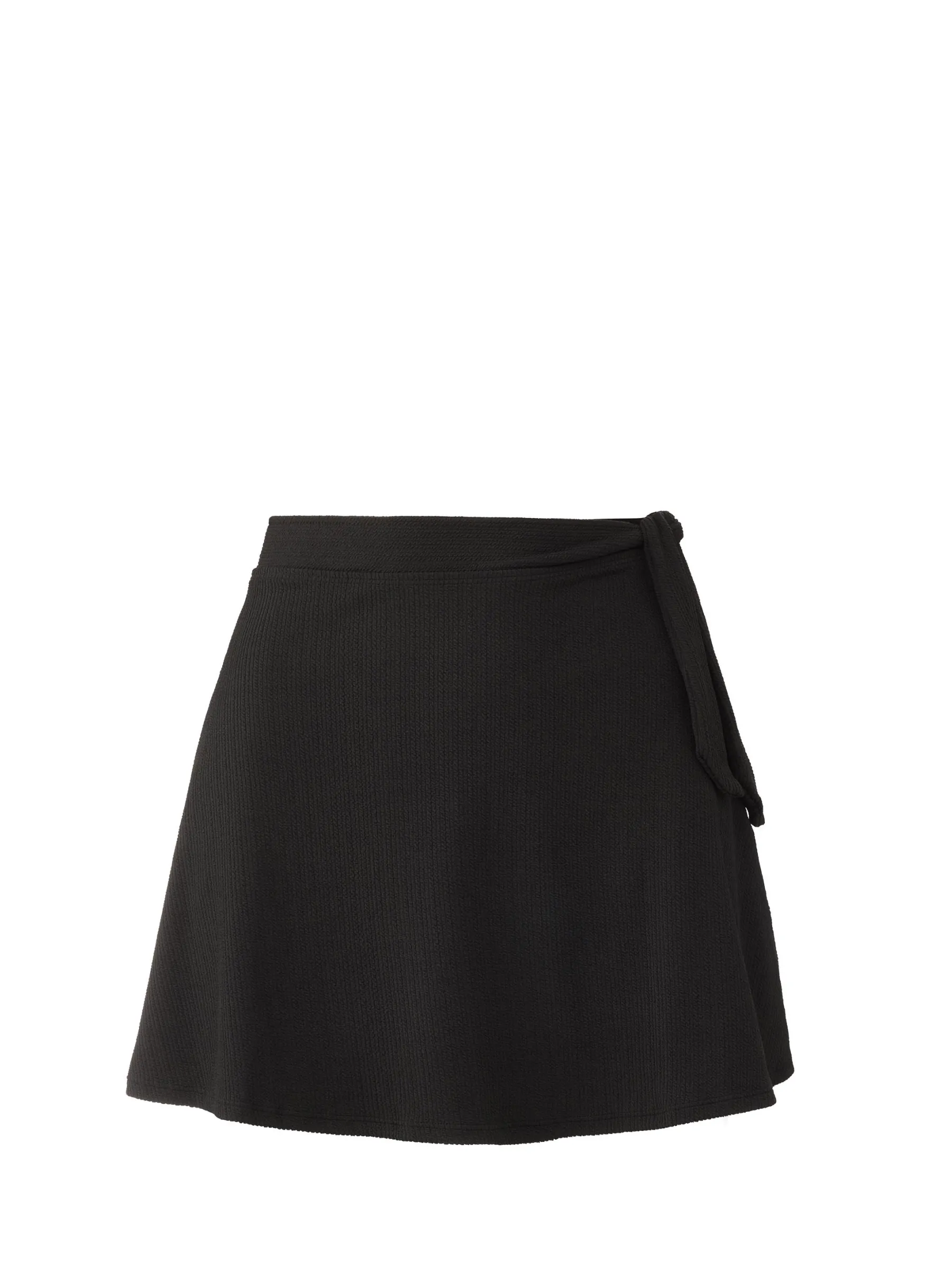 Amy Swim Skirt Black Texture Fashion Forward
