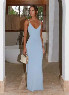 Anastasia Maxi Dress - Blue Flattering Shape Wear