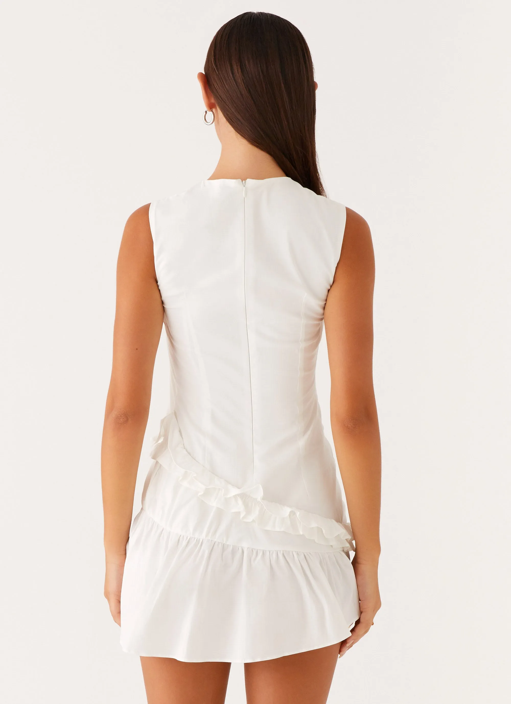 Anders Mini Dress - White Chilly Comfort Wear effortless grace