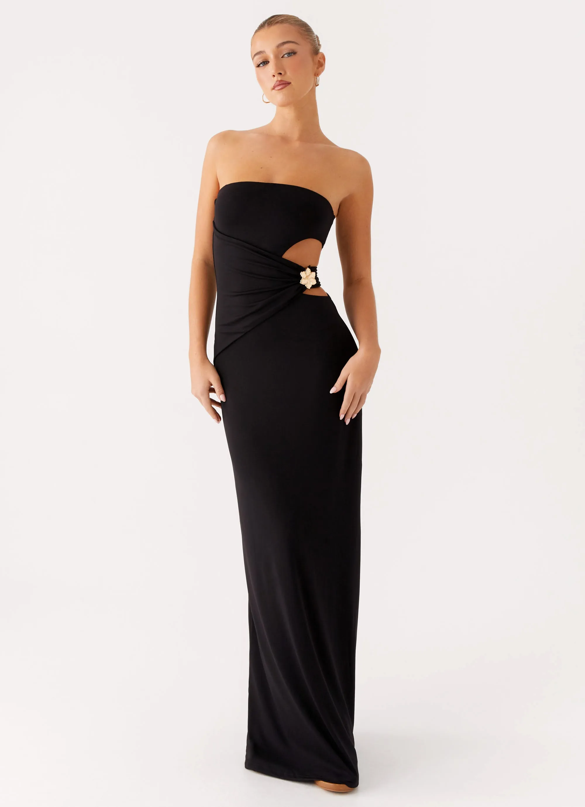 Anetta Maxi Dress - Black Global Style