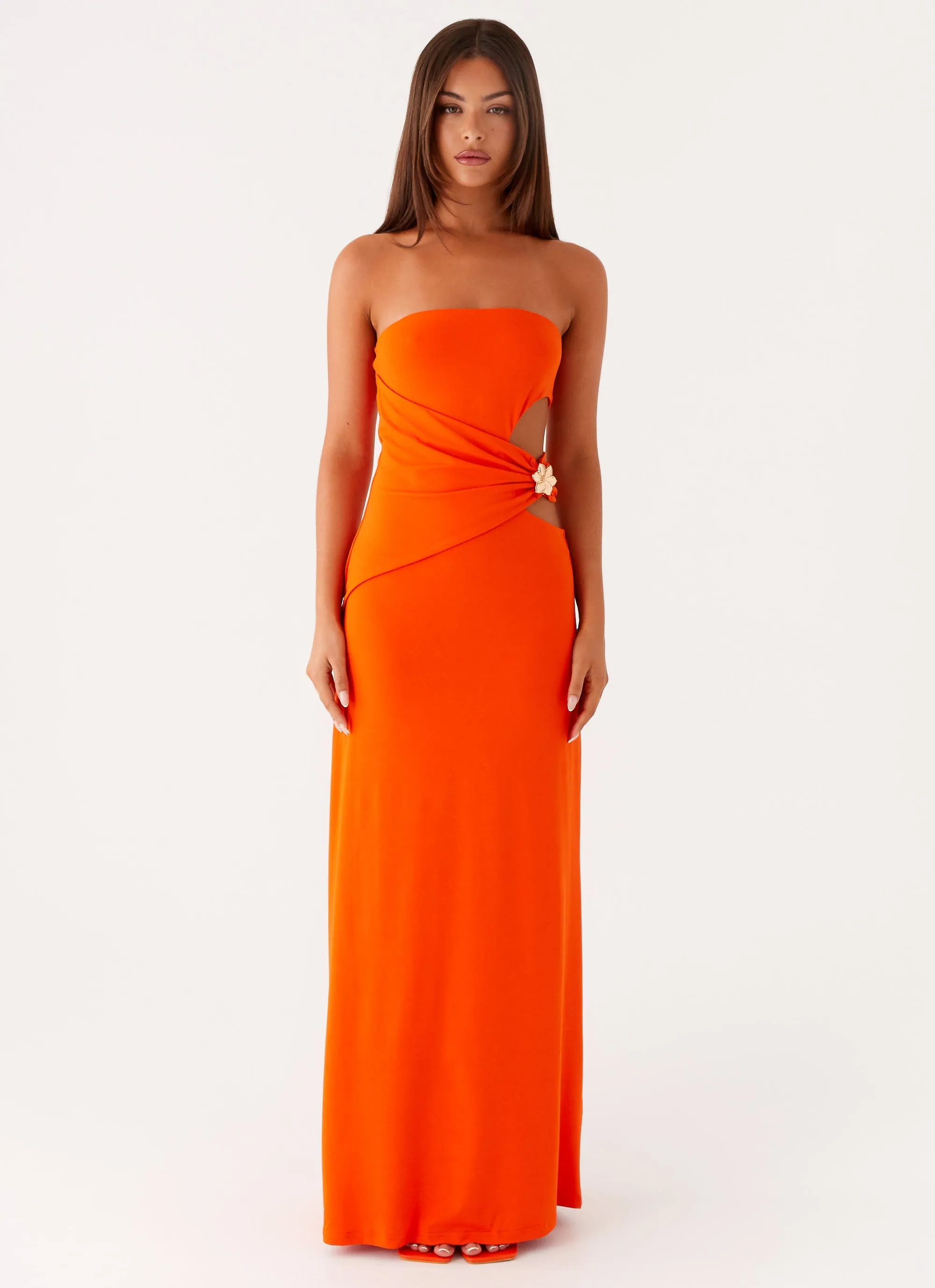 Anetta Maxi Dress - Orange Classy Look