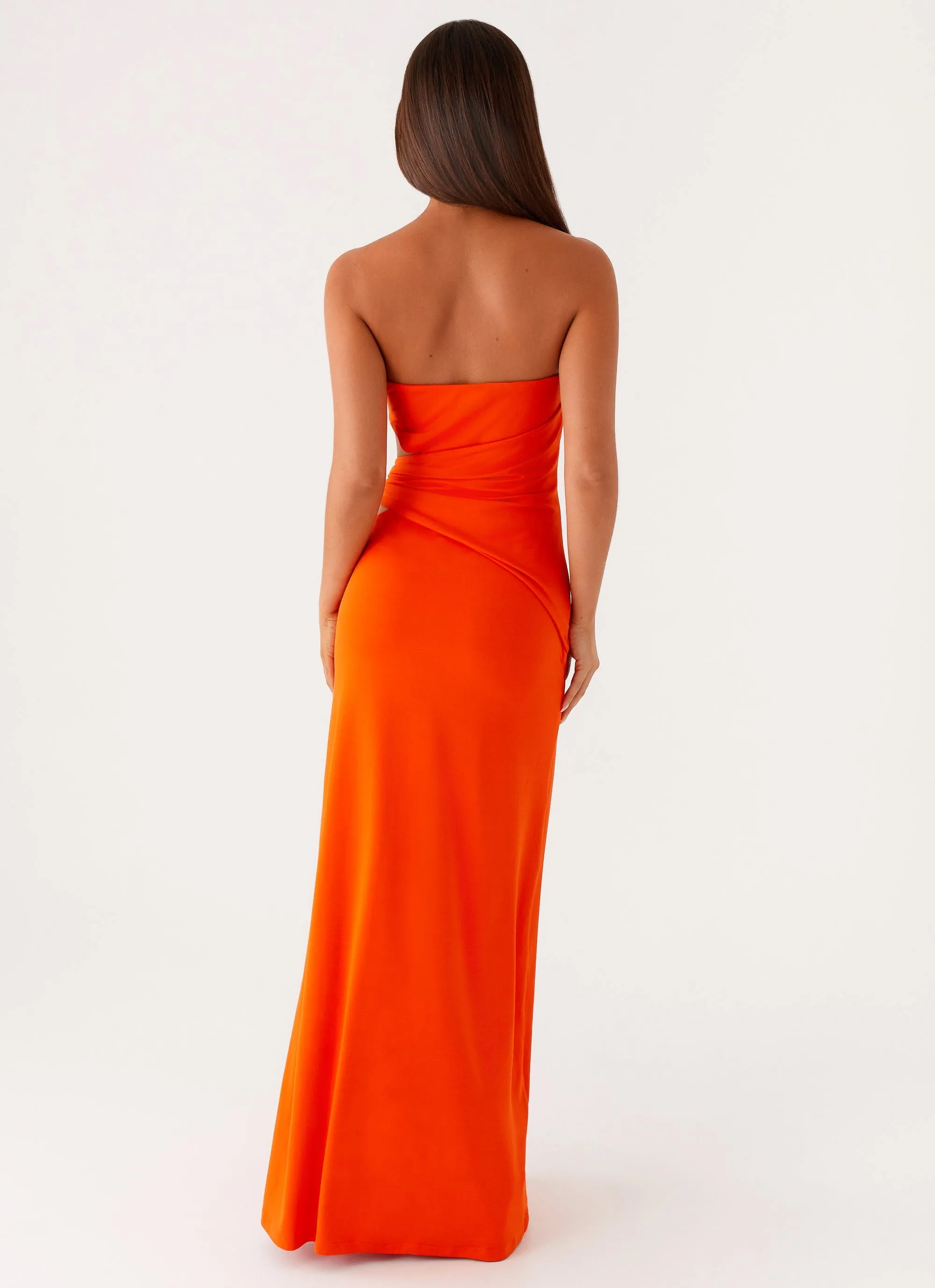 Anetta Maxi Dress - Orange Romantic-Detail Stylish Wear