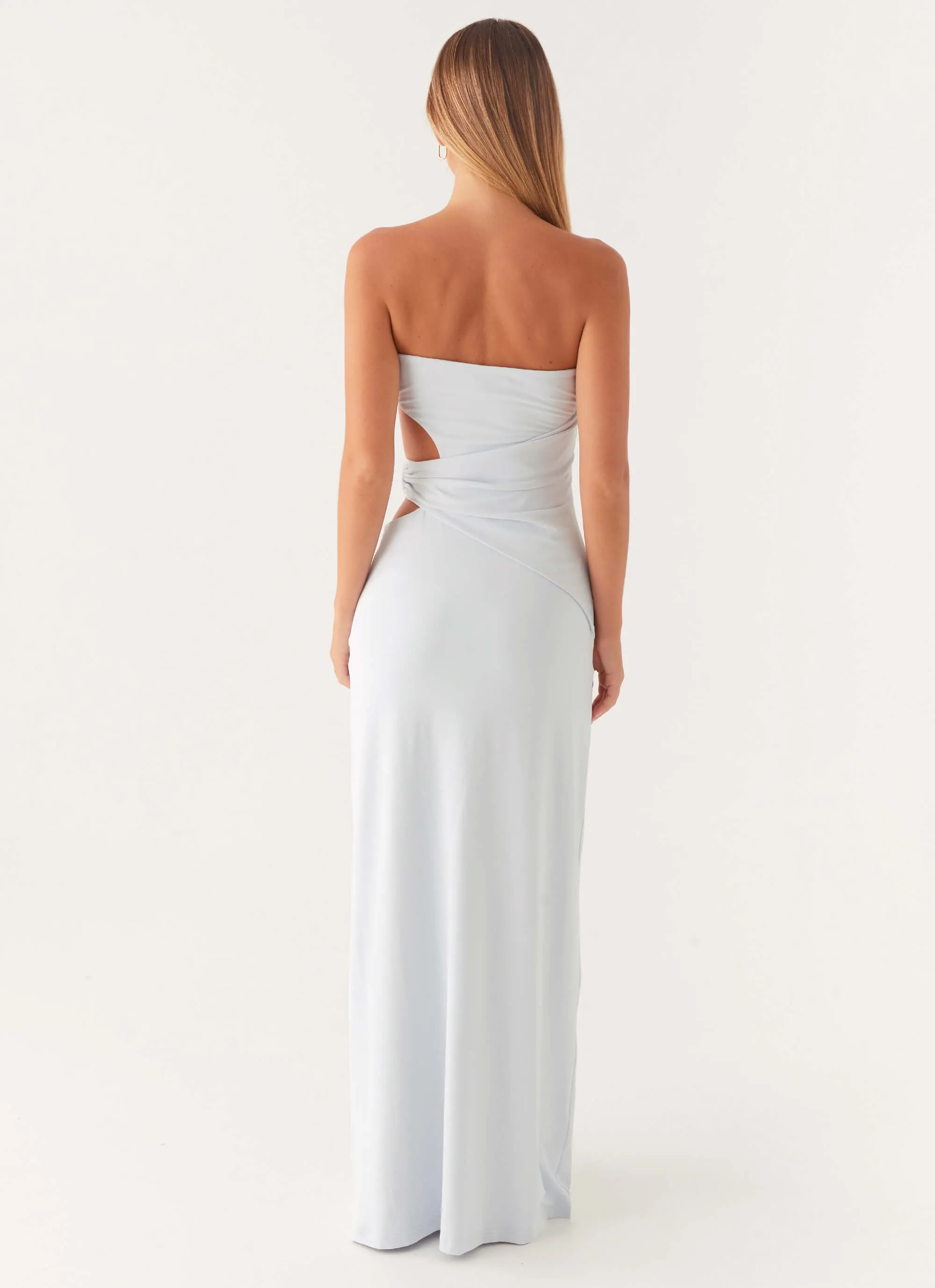 Anetta Maxi Dress - Pale Blue Mood Edge