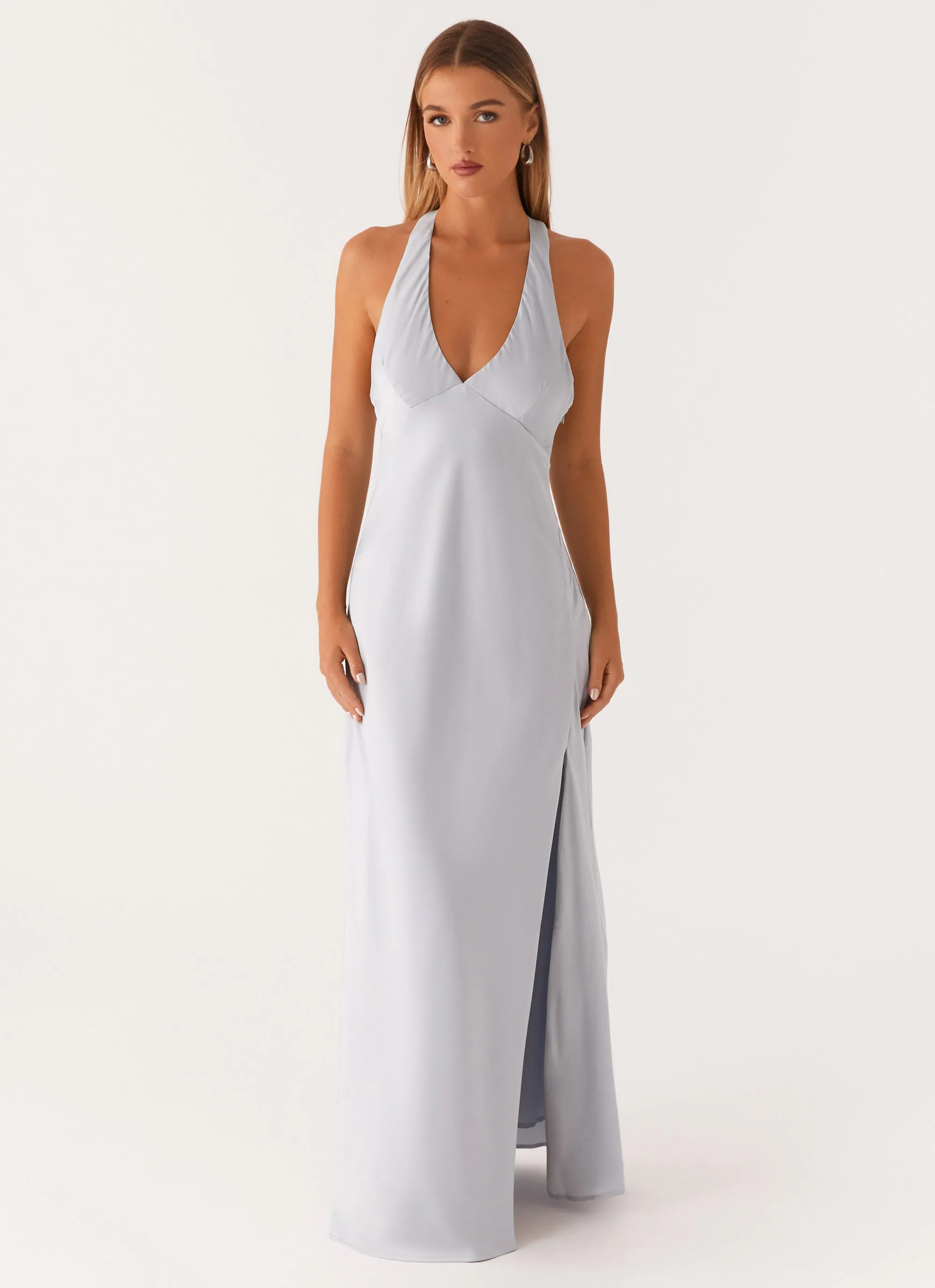 Petite Chic DeepPocketStyle Angie Maxi Dress - Blue