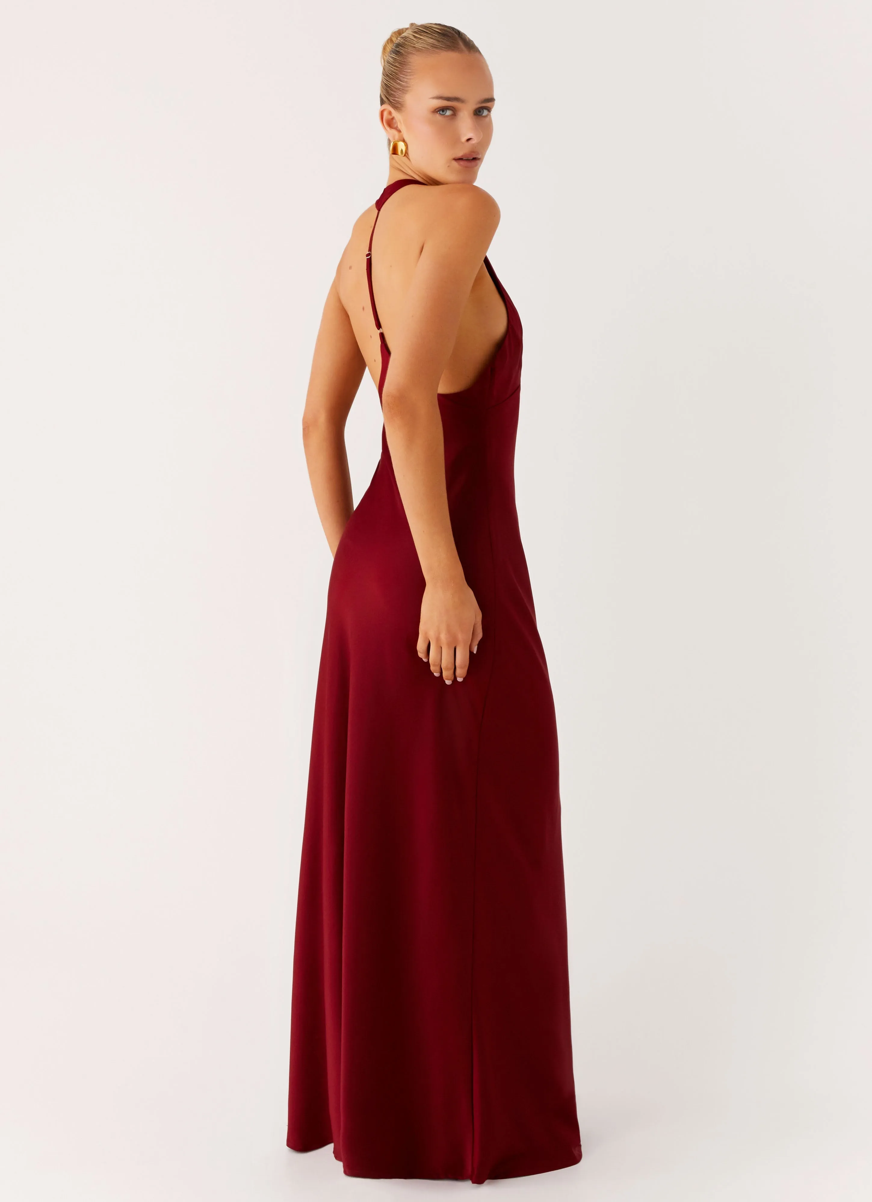 Style Option Bold Touches Angie Maxi Dress - Burgundy